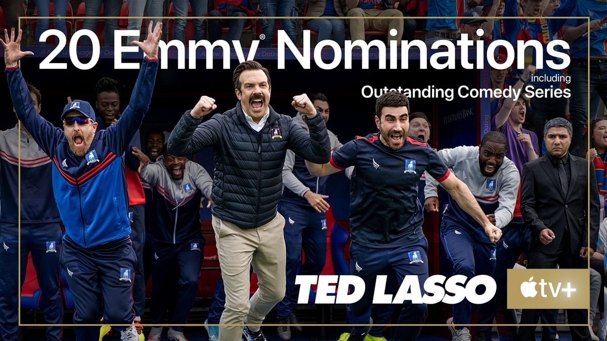 'Ted Lasso' bagged 20 Emmy Award nominations, becoming the most nominated comedy series for the 2nd consecutive year. Credit: Apple TV Plus