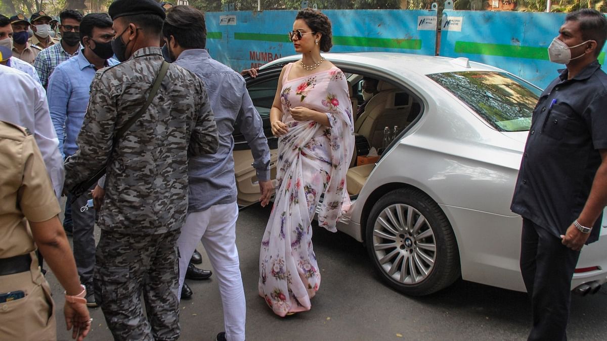 Kangana Ranaut - 'Queen' of Bollywood was provided Y-plus category of CRPF security by the Ministry of Home Affairs (MHA) after she said she feared for her life during her spat with Shiv Sena leader Sanjay Raut. Credit: PTI Photo