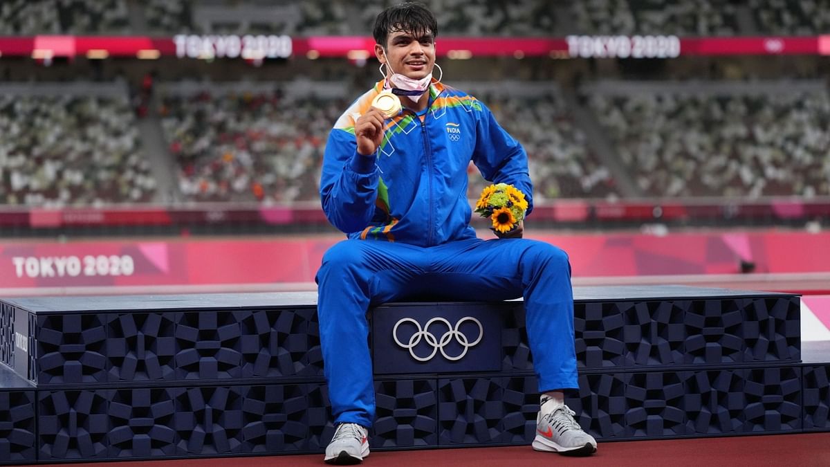 With a best throw of 87.58m, Neeraj Chopra scripted history in the Olympic finals and become the first Indian track and field athlete to win gold and only the second Indian to win an individual gold medal at the prestigious event. Credit: PTI Photo