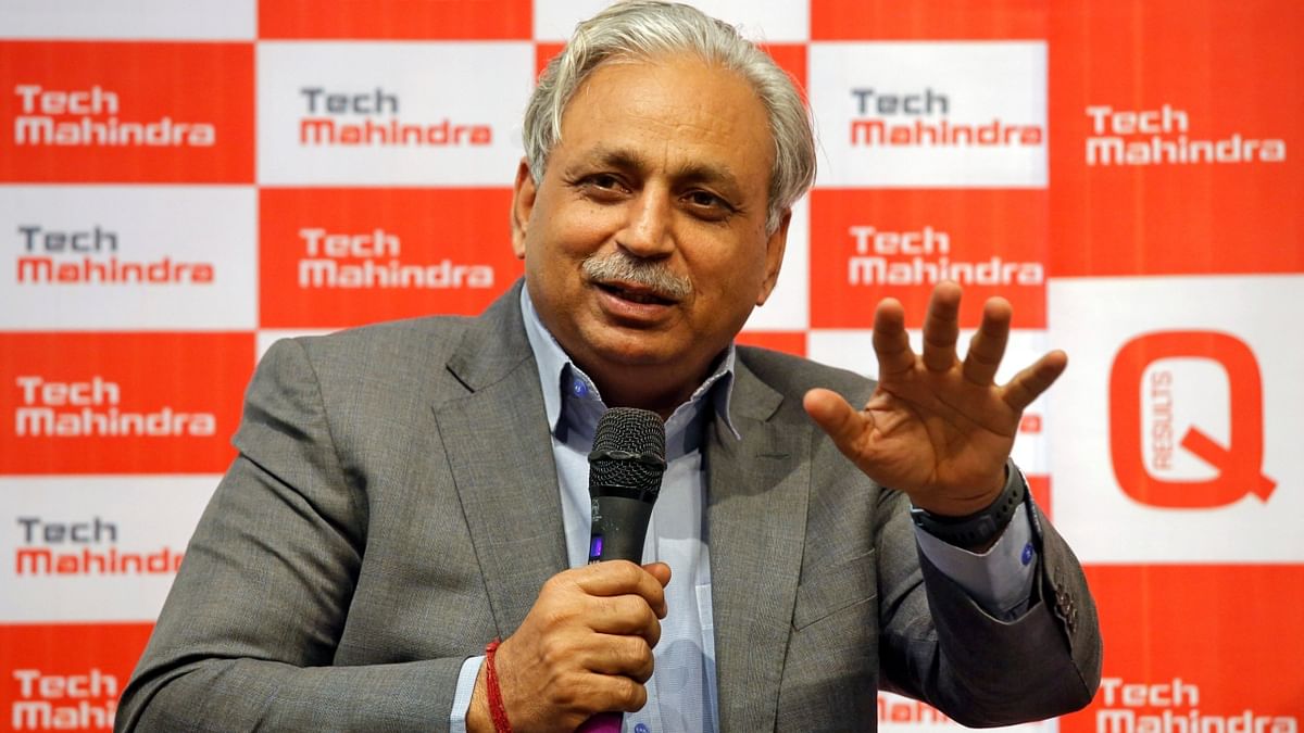 CP Gurnani: Tech Mahindra's Chief Executive Officer and Managing Director earned an annual compensation package of Rs 63.4 crore. His remuneration saw an exponent rise of 189 per cent in FY22. Credit: Reuters Photo