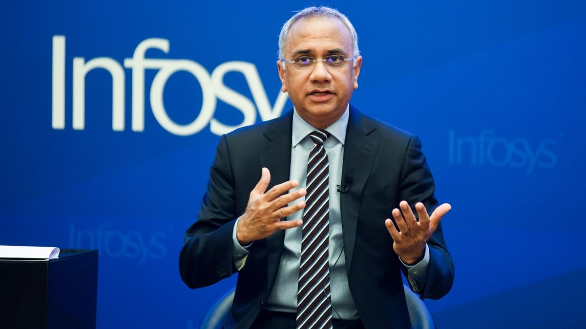Salil Parekh: Infosys CEO Salil Parekh received a remuneration of Rs 71.02 crore in FY22 and was one of the highest-paid IT CEOs in India. Credit: B H Shivakumar/DH Photo