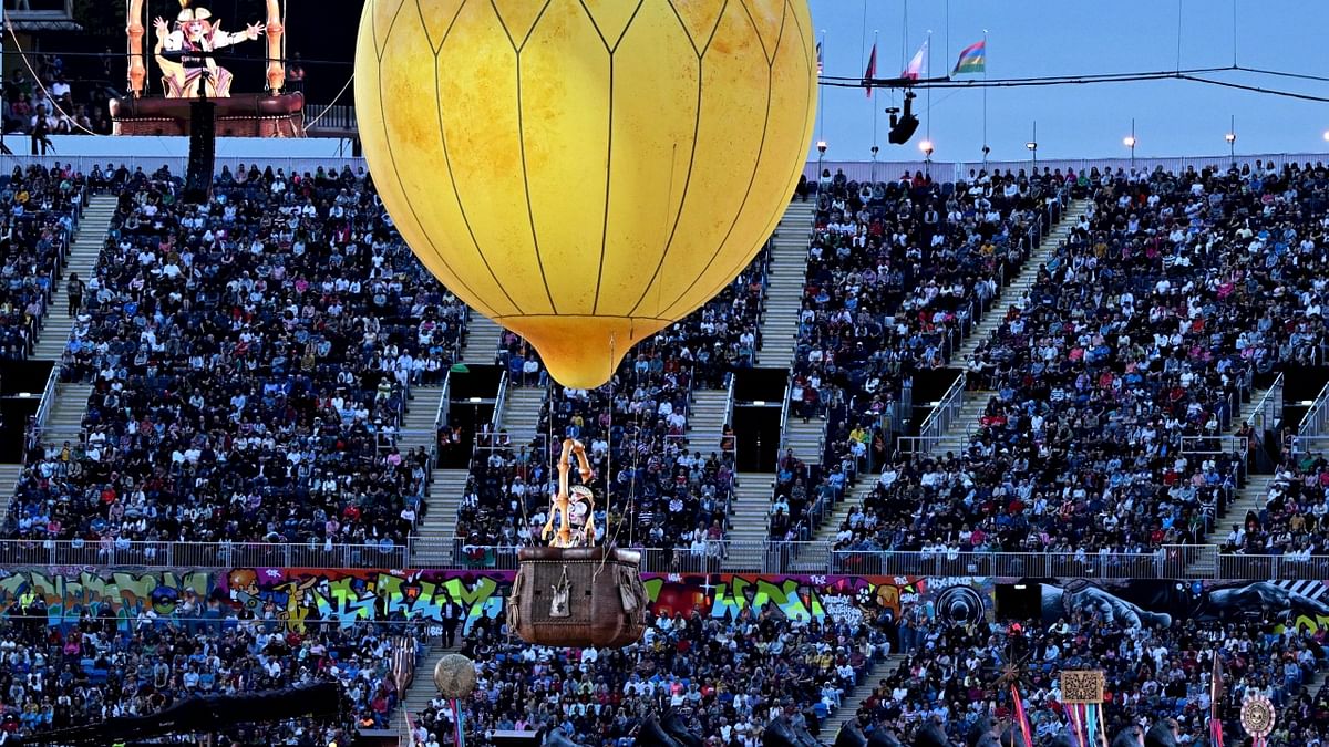 Artists perform during the CGW opening ceremony. Credit: PTI Photo