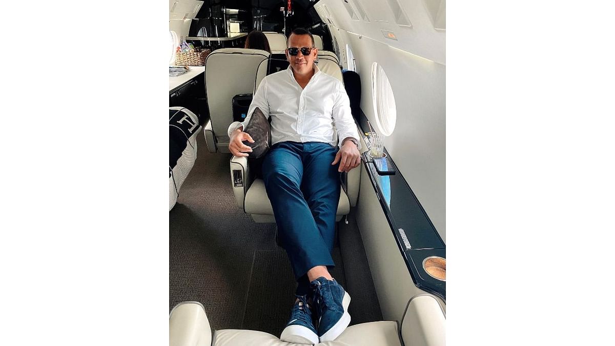 Jennifer Lopez's ex-fiance and baseball player, Alex Rodriguez aka A-Rod was the fourth biggest CO2e polluter, racking up 5,342.7 tonnes of CO2 from his private jet so far this year, according to celebrity flight tracker CelebrityJets. Credit: Instagram/arod
