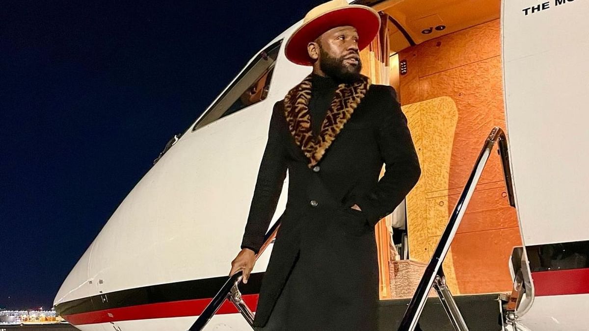 Second on the list was Boxing legend, Floyd Mayweather, with 177 trips on his private jet this year so far, emitting 7,076.8 tonnes of CO2. Credit: Instagram/floydmayweather