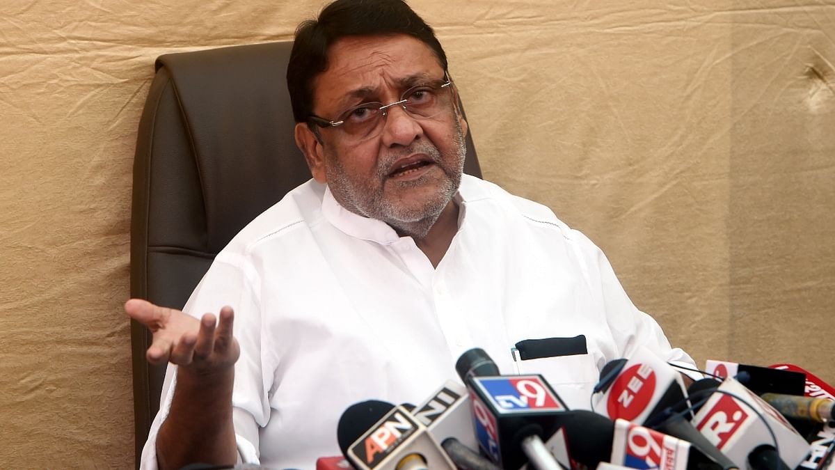 Maharashtra's Minority Affairs Minister and the second high-profile NCP leader Nawab Malik was arrested by the Enforcement Directorate (ED) on February 23, 2022, in connection with a money-laundering probe linked to the activities of fugitive gangster Dawood Ibrahim, his aides and the Mumbai underworld. Credit: PTI Photo