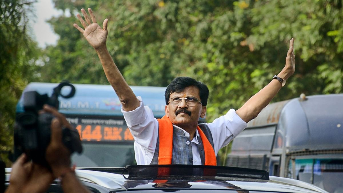 Shiv Sena leader Sanjay Raut was arrested by the Enforcement Directorate (ED)  in connection with the prevention of a money laundering case pertaining to the Rs 1,034 crore Patra Chawl land scam case. The ED had sent several summons to the Sena leader which he skipped, following which he has been arrested. Credit: PTI Photo