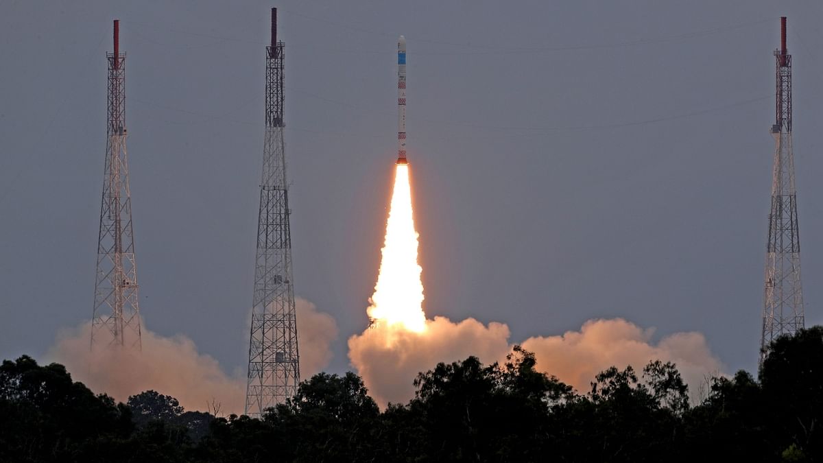 ISRO's smallest rocket SSLV-D1 blasts off from Sriharikota: See Pics