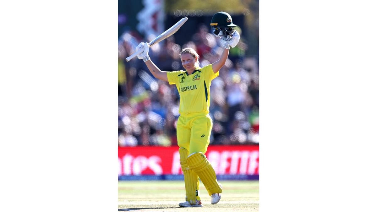 Australia’s Alyssa Healy smashed a 21-ball fifty against Ireland in 2018 and ranks third on the list. Credit: AFP Photo