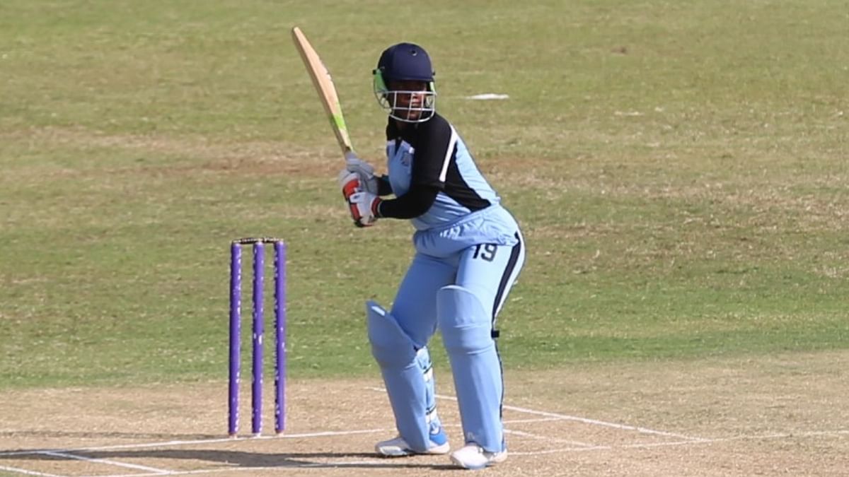 Botswana's Amantle Mokgotlhe smashed a half-century off 23 balls in September 2021 against Mozambique and shares the fifth spot in the fastest fifty in women’s T20 internationals list. Credit: Twitter/@RwandaCricket