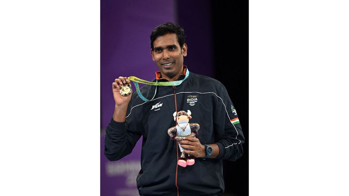 Veteran Sharath Kamal extended his domination at the Commonwealth Games by winning the gold medal in the men's singles event, thrashing England's Liam Pitchford 4-1 in the final. Credit: AFP Photo