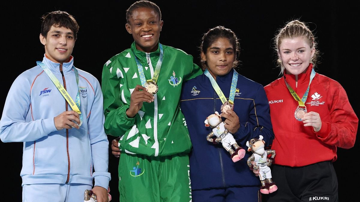 Anshu Malik grabbed a silver in her maiden Commonwealth Games. Credit: AFP Photo