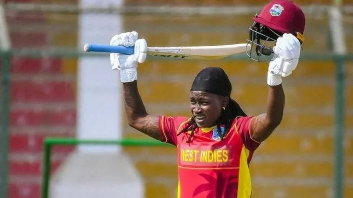 Deandra Dottin of West Indies has scored a quick 22-ball fifty against Australia in 2009. Credit: Twitter/@anmargboyce