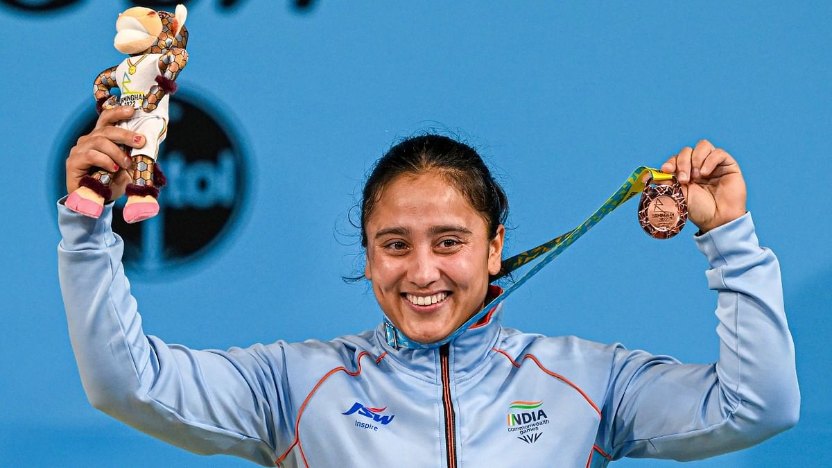 Harjinder Kaur claimed the bronze medal in the women's 71kg weightlifting competition after a dramatic climax at the Commonwealth Games in Birmingham. Credit: PTI Photo