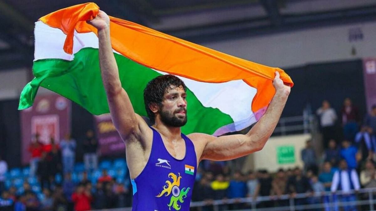 The Olympic silver-medalist Ravi Kumar Dahiya won a gold medal in the 57 Kg weight category in wrestling at the Commonwealth Games 2022 in Birmingham. Credit: DD Sports