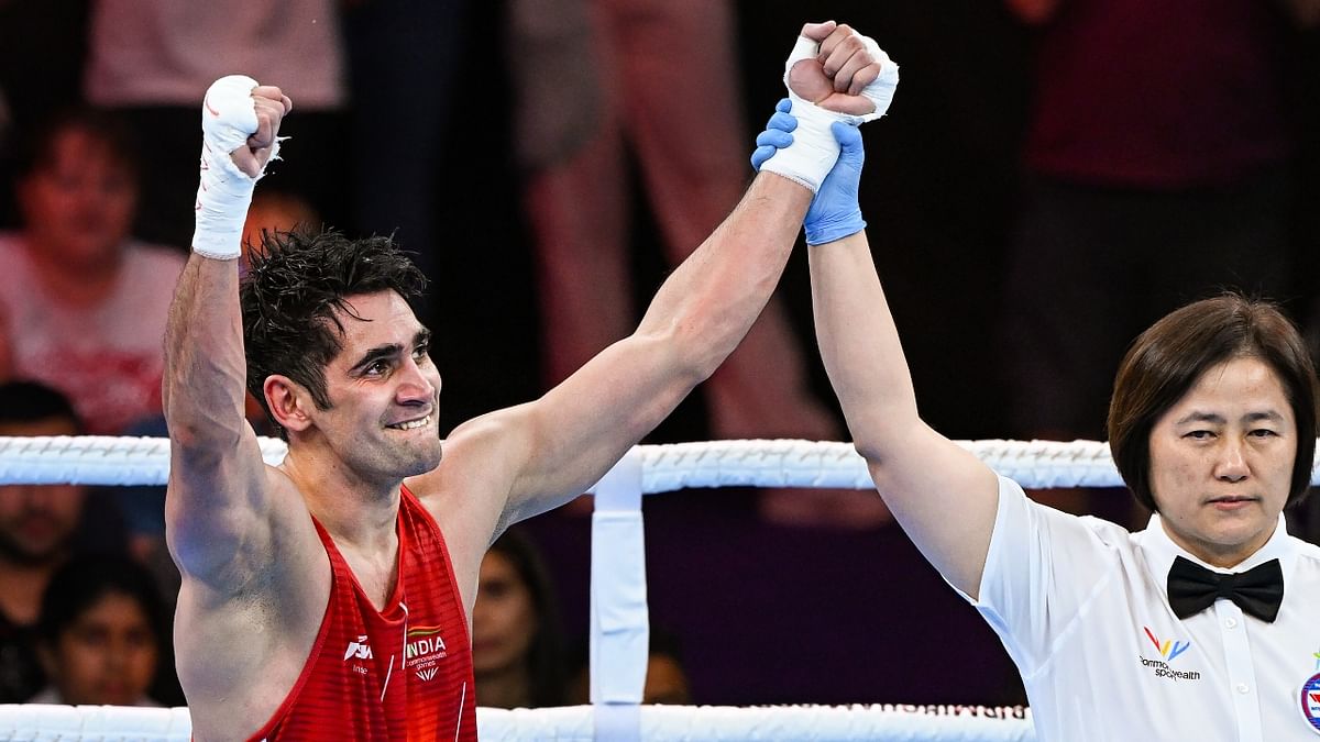 Boxer Rohit Tokas managed a bronze medal in the men's welterweight category after going down to Zambia's Stephen Zimba in the semi-final by a split decision. Credit: PTI Photo