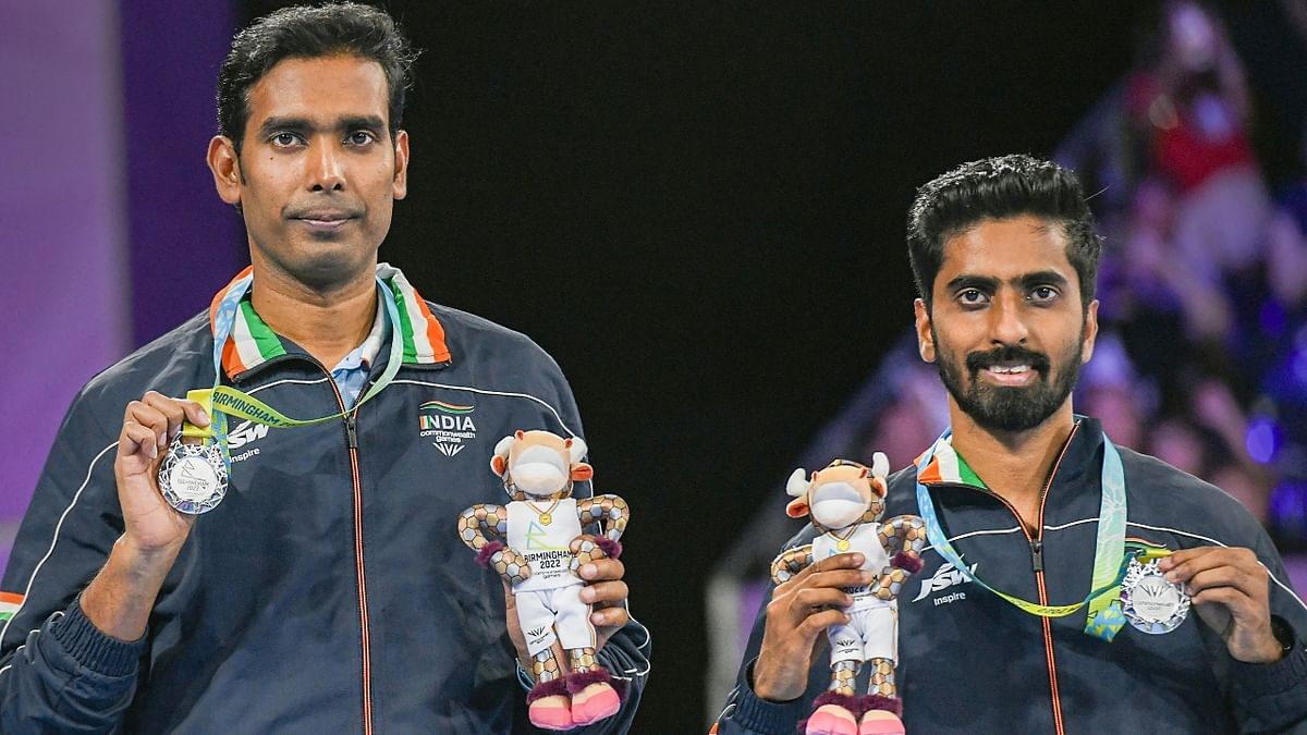 The seasoned table tennis pair of Sharath and G Sathiyan had to settle for silver for the second successive edition after losing 11-8, 8-11, 3-11, 11-7, 4-11 to the English combine. It was a repeat of the 2018 final in Gold Coast and to the disappointment of the Indians, it was the same result. Credit: PTI Photo