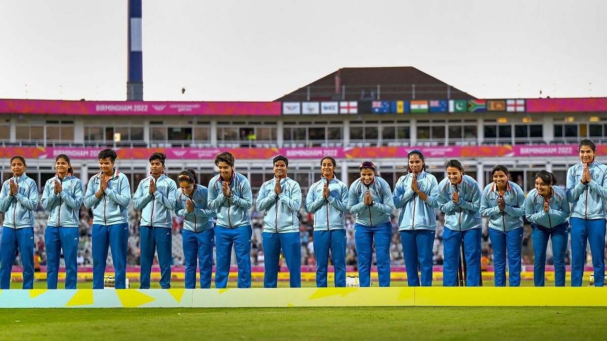 The Indian team came to close winning coveted gold on women's cricket's CWG debut but setteled for silver as they fell short by nine runs after being in a dominant position against mighty Australia. Credit: PTI Photo