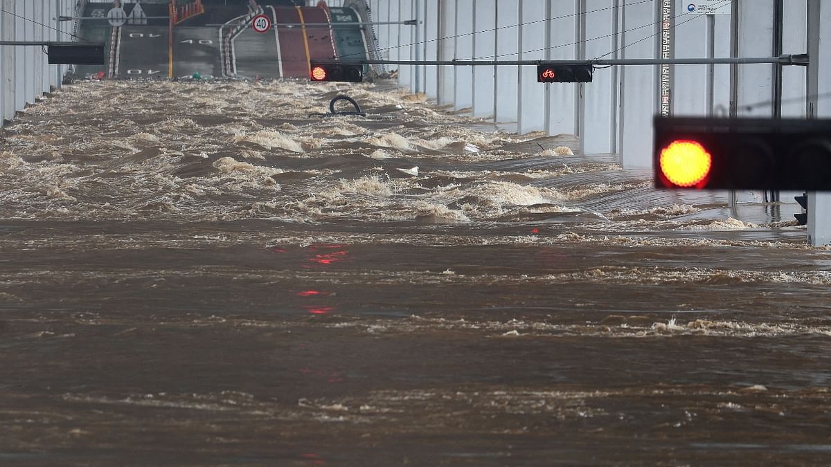 Landslide warnings were issued in nearly 50 cities and towns, while 160 hiking paths in Seoul and mountainous Gangwon province were closed. Credit: Reuters Photo