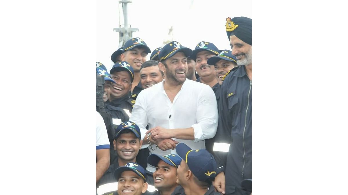 Bollywood actor Salman Khan was invited by the Indian Navy to visit INS Vikrant in Visakhapatnam as part of 75th Independence Day celebrations. Credit: Special Arrangement