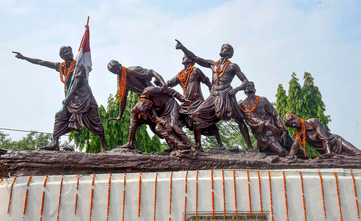 Shahid Smarak or Martyr's Memorial, in Patna, Saturday. Credit: PTI Photo