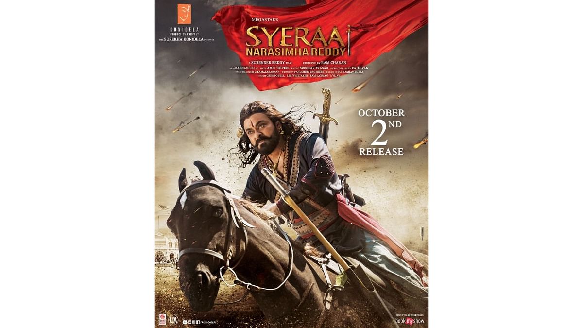 Sye Raa Narasimha Reddy: Chiranjeevi played a character based on Uyyalawada Narasimha Reddy, a braveheart from Kurnool who fought the British in 1847. The film opened to a good response at the Andhra Pradesh and Telangana box office. The multi-starrer featured several grand yet realistic action scenes, which clicked with the masses. Credit: IMDb