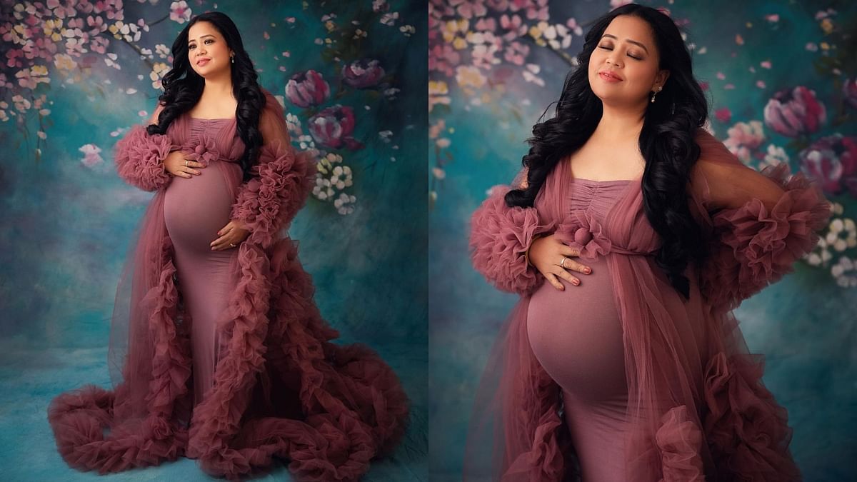 Celebrity couple Bharti Singh and Haarsh Limbachiyaa have announced that they are expecting their first child together. The couple took to social media and posted several pictures from their maternity shoot. Credit: Instagram/bharti.laughterqueen