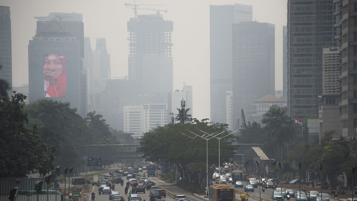 The world's most populous island, Jakarta, was ranked sixth with an average annual exposure of 67.3 µg/m3. Credit: AFP Photo