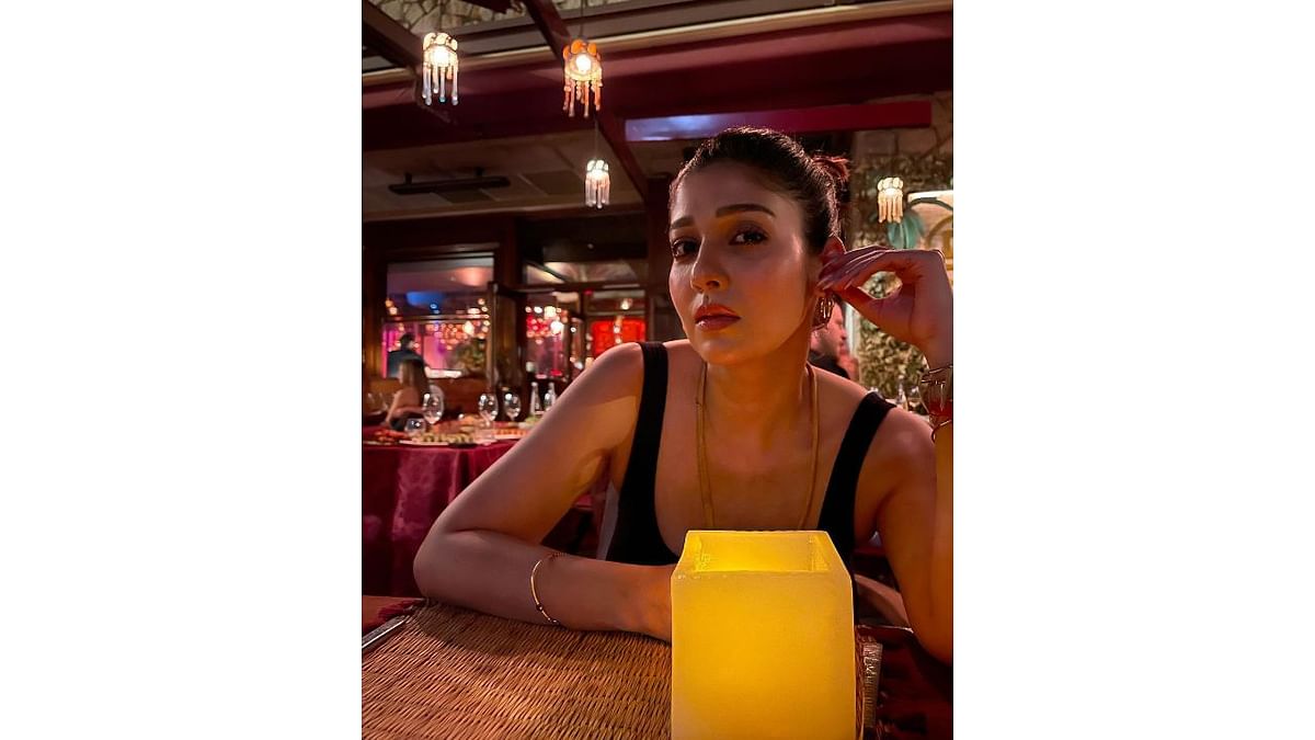 Nayanthara looks radiant in a black outfit. Credit: Instagram/wikkiofficial