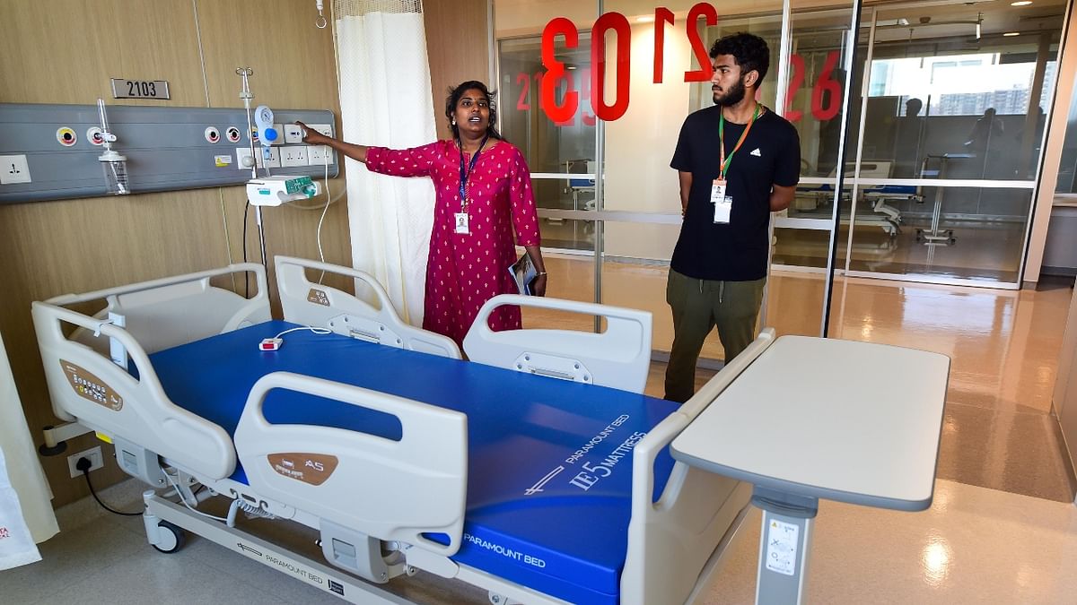 The new super-speciality hospital opened initially with 500 beds and is expected to be fully operational in a phased manner over the next five years. Credit: PTI Photo
