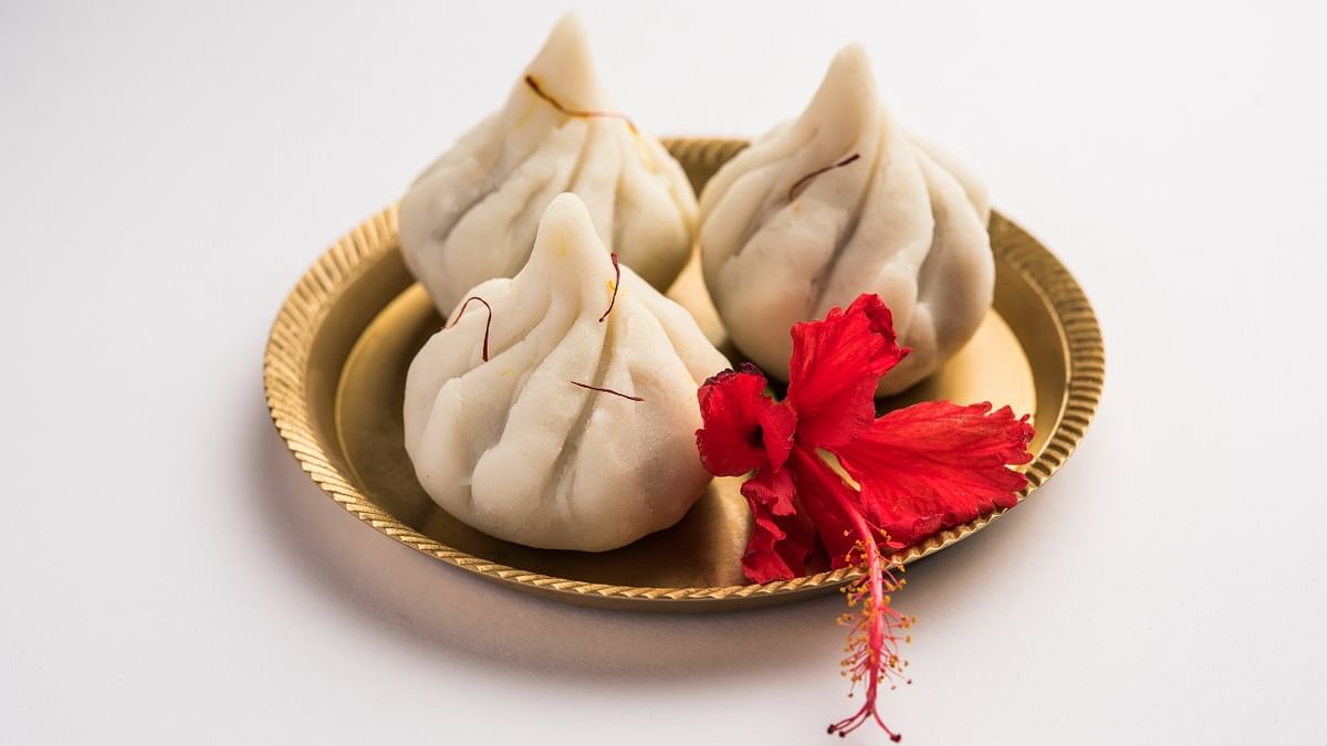 Modak: Given the fondness of Ganesh for modaks, this is no surprise. It is the most popular delicacy that is offered to him across regions. Made from flour, jaggery and coconut, modaks are available at every sweet shop and one can buy varieties of these humble dumplings. Credit: Getty Images