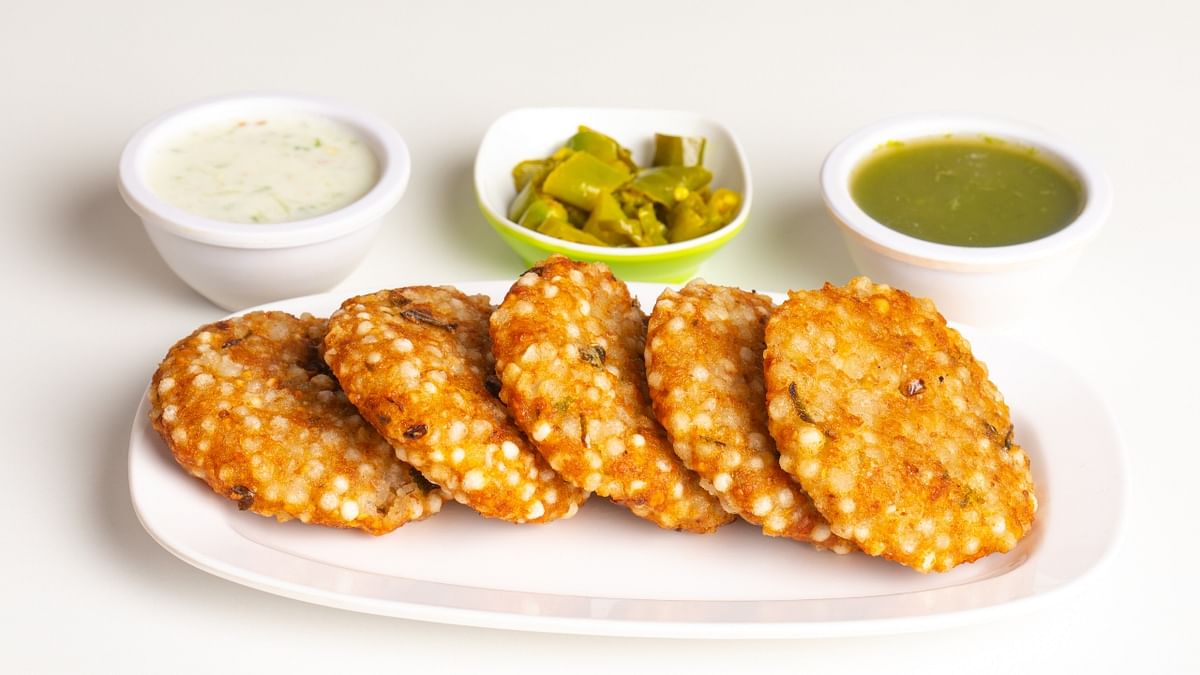 Sabudana Vada: The festive treat is a deep-fried snack prepared with sabudana and potatoes along with spices and roasted peanuts. Credit: Getty Images