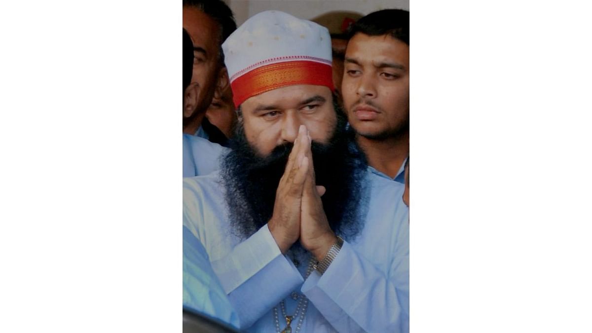 In August 2017, Dera Sacha Sauda chief Gurmit Ram Rahim Singh was convicted of rape and was put away in jail for 20 years by a special CBI court in Mohali, Punjab. He was also named in cases of land grabbing, murder and forced castration. Credit: PTI Photo
