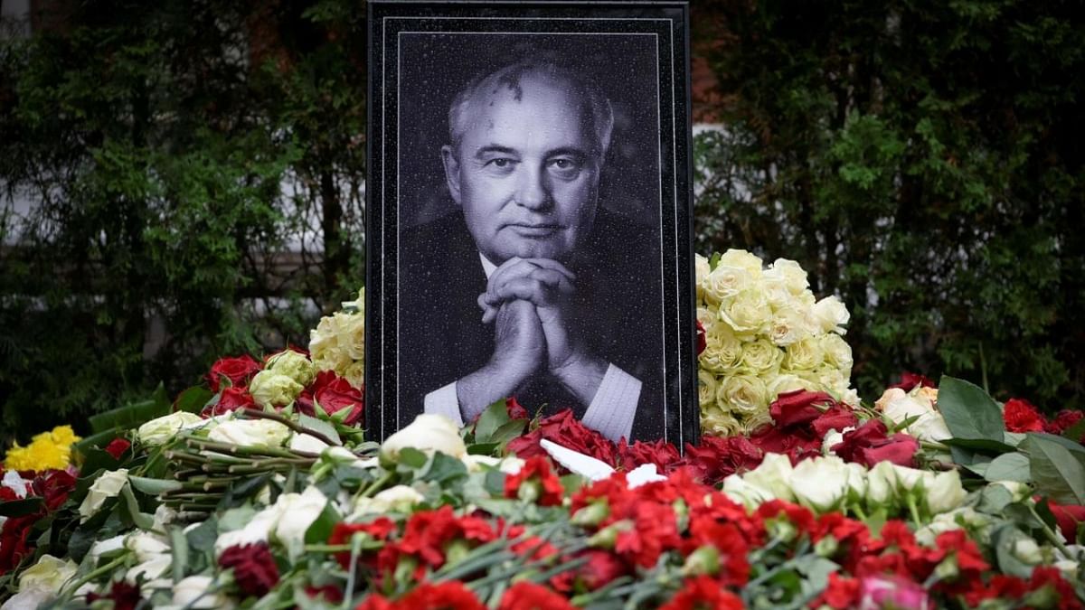A picture shows the grave of Mikhail Gorbachev, the last leader of the Soviet Union, at the Novodevichy Cemetery in Moscow on September 6, 2022. - Mikhail Gorbachev, who changed the course of history by triggering the demise of the Soviet Union and was one of the great figures of the 20th century, died in Moscow on August 30, 2022 aged 91. Credit: AFP Photo