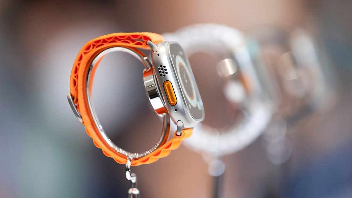 Apple Watch Ultra:  Besides the Watch Series 8, Apple released its rugged, flagship smartwatch, the Apple Watch Ultra. It comes encased in tough titanium case, sapphire crystal glass on top and work in extreme weather condition and can last for 60 hours. Credit: AFP Photo