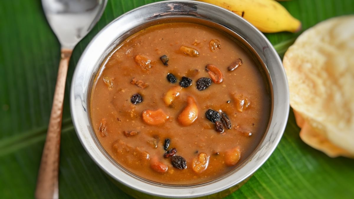 Paruppu Payasam: This traditional Indian sweet pudding is made using milk, grains, lentils and jaggery or sugar. It is a special dessert that is generally prepared on festive occasions. Credit: Getty Images