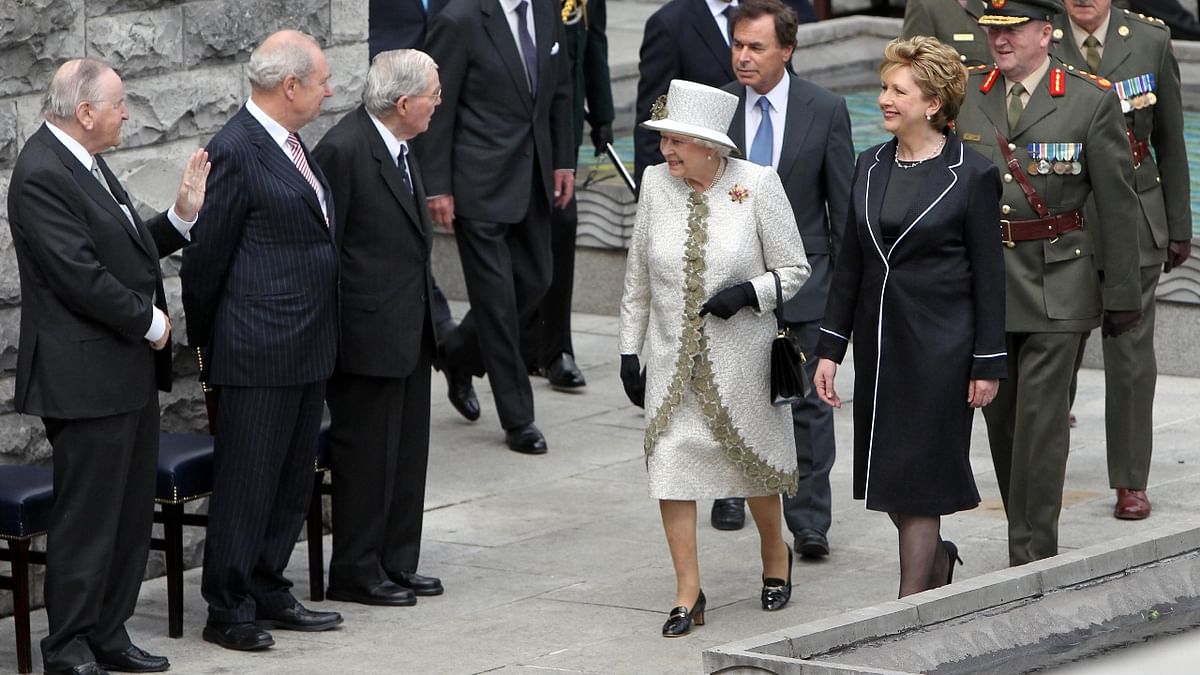 In May 2011, Elizabeth made a historic visit to Ireland, the first visit by a British monarch since Irish independence. Credit: Getty Images