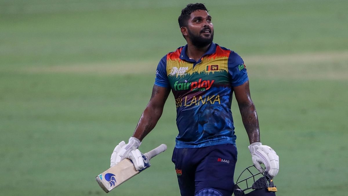Rauf dismissed Hasaranga, who hit five fours and one six in his 21-ball knock, caught behind for his 50th T20 wicket to break the dangerous stand. Credit: AFP Photo