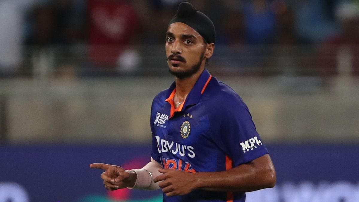 Arshdeep Singh, who faced heat during the Asia Cup, has sealed his spot for the upcoming T2O World Cup. Credit: AFP Photo