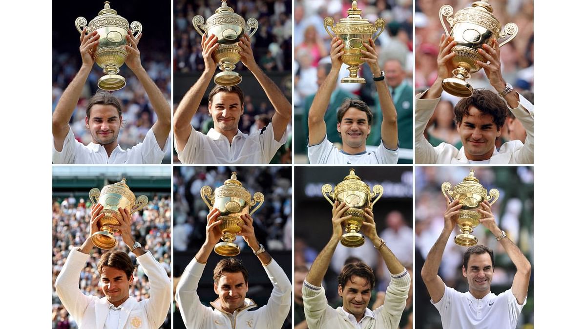 Swiss great Federer has won 20 Grand Slam titles, including a record-making eight Wimbledon men's singles titles in his 24-year illustrious career. Credit: AFP Photo