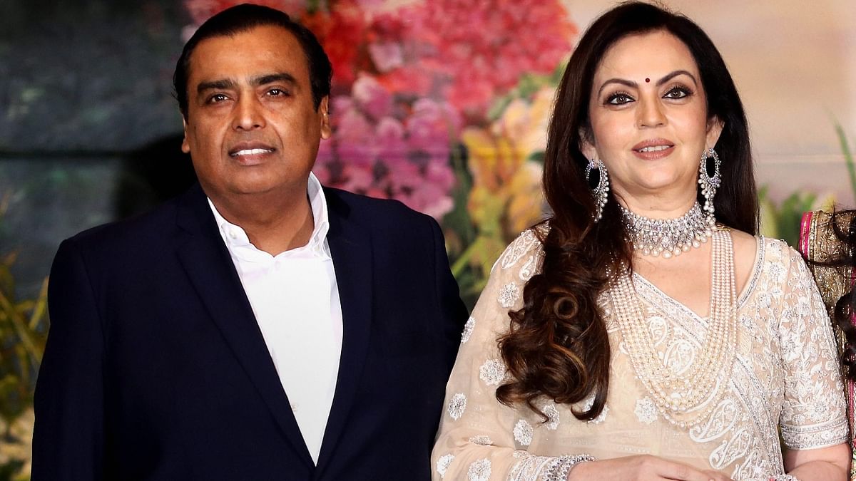 Reliance Industries chairman Mukesh Ambani and his family stood second on the list with an estimated wealth of ₹7,94,700 crore. Credit: PTI Photo