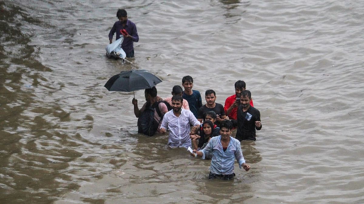 Delhi-NCR has been witnessing an incessant spell of light to moderate rain for the past two days. The weather department has predicted more rains on Saturday. Credit: PTI Photo