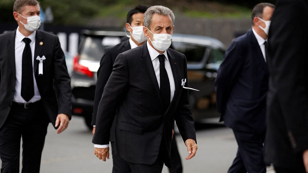 France's former president Nicolas Sarkozy attends the state funeral of former Japanese Prime Minister Shinzo Abe at Nippon Budokan in Tokyo. Credit: Reuters Photo