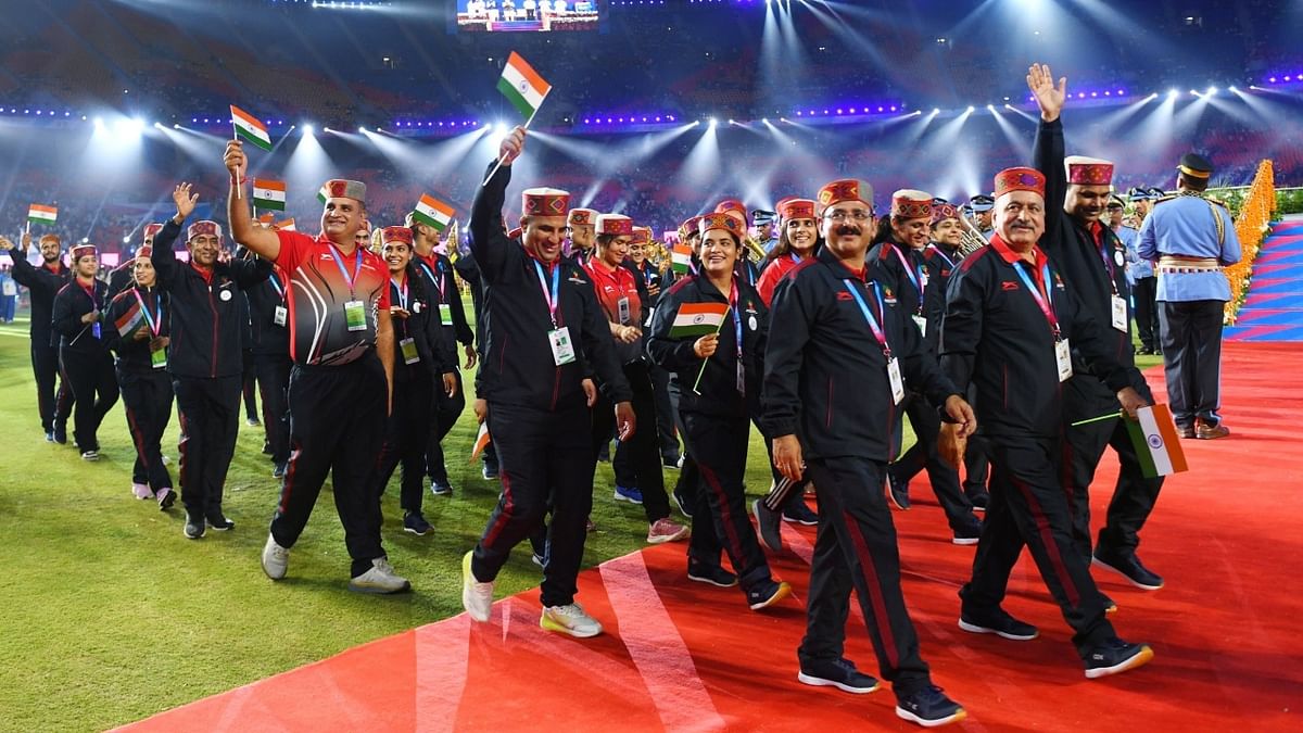 A total of 7,000 athletes from 36 states/UTs are participating in the National Games which will conclude on October 12. Credit: Twitter/narendramodi