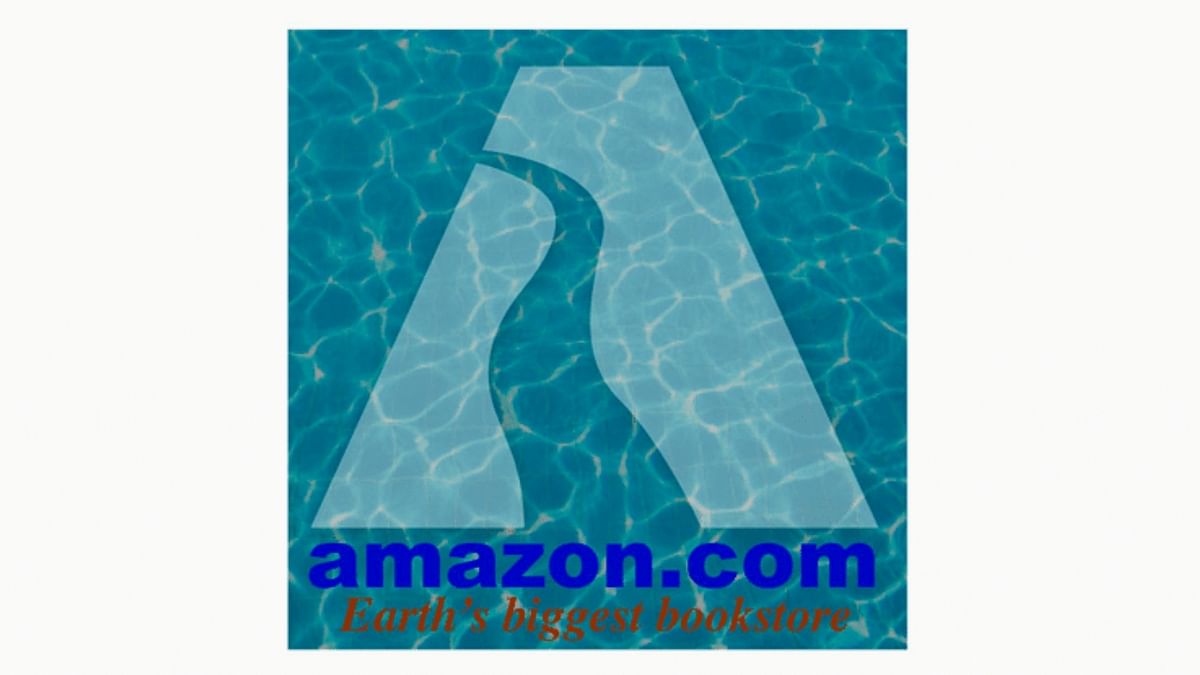 Amazon: The company's first logo was created in 1995 and it was a literal version of the brand name: an ocean blue background with the letter “A” forming a trapezoid. There was also this curve that represented the Amazon River crossing the letter 'A'. Credit: Amazon