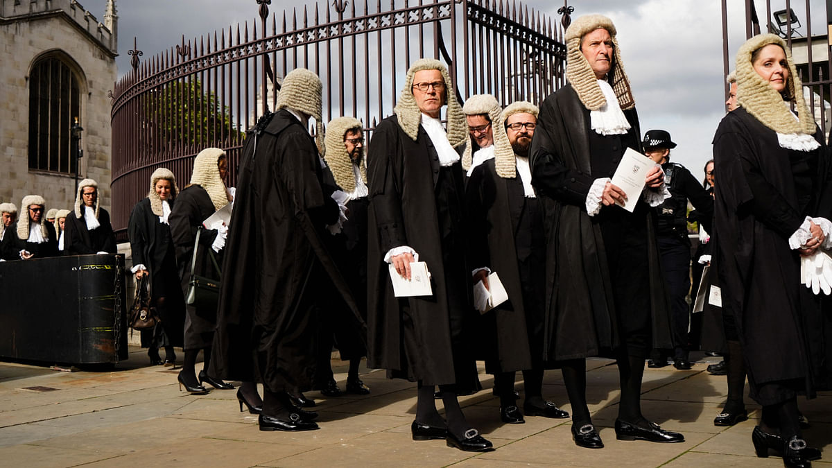 Judges process to the Palace of Westminster in central London, as part of a tradition to mark the start of the new legal year, on October 3, 2022. Credit: AFP Photo