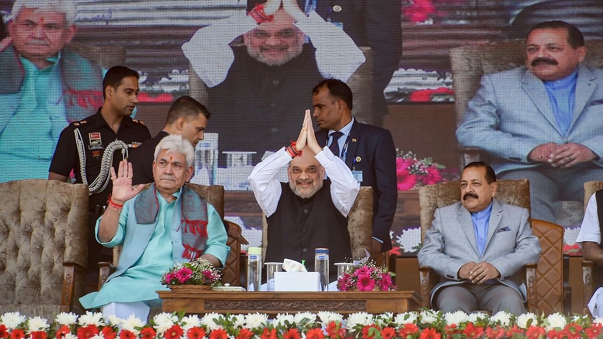 Urging the youths to shun the path of violence, Shah said terrorism has claimed 42,000 lives in Jammu and Kashmir since the 1990s and asked whether it has ever benefited anyone. Credit: PTI Photo