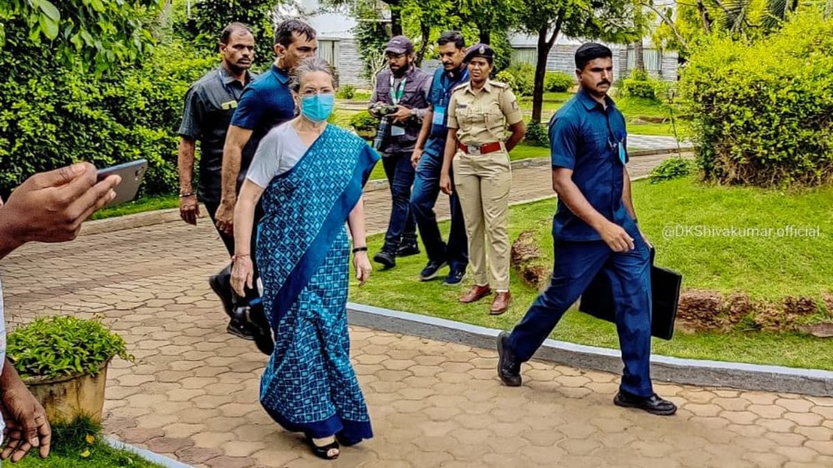 Sonia had arrived in Mysuru on October 3 and was staying in a resort near the backwaters of Kabini. Credit: Twitter/DKShivakumar