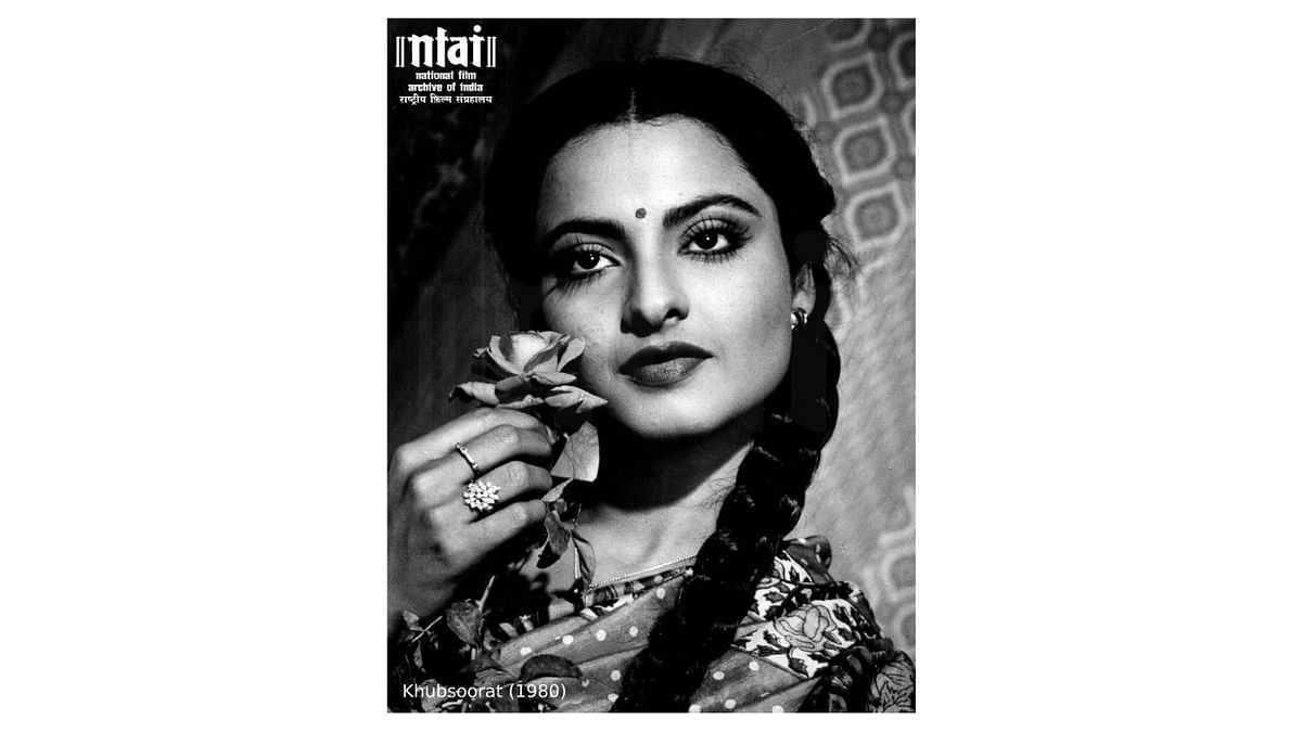 Rekha initially struggled to get a foothold in Bollywood. She was reportedy considered ‘an ugly duckling’ due to her South Indian features and dark complexion. Credit: Twitter/NFAIOfficial