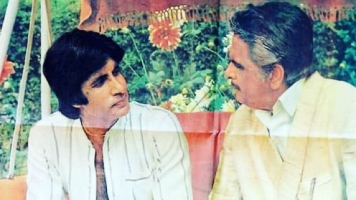 Bachchan with Dilip Kumar on the set of Ramesh Sippy’s film ‘Shakti’. The movie completed 40 years last week. Credit: Moses Sapir