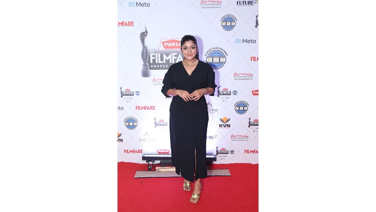 Aparna Balamurali, who got nominated for 'Soorarai Pottru', slayed in a black dress. Credit: Special Arrangement